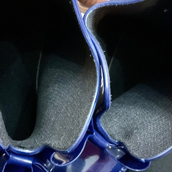 NRUDPQV Blue Waterproof Bow Rubber Rain Winter Snow Ankle Boots  size 6.5 - Picture 12 of 16